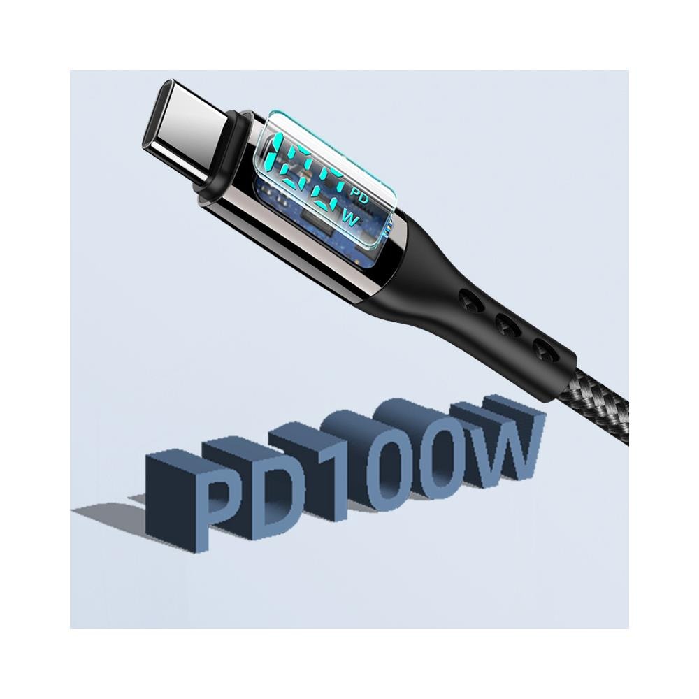 Cavo Di Ricarica Rapida Usb-c Pd 100 W Black 3 M - Foto 2