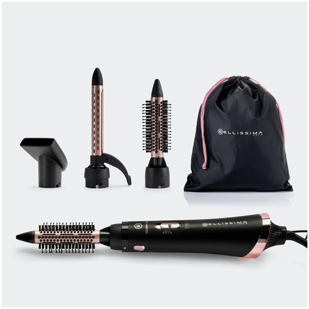 Spazzola Modellante Bellissima ad Aria Calda per Capelli Corti e Medi Piastra Ceramic Air 3 con Accessori e Beauty Bag - Foto 1