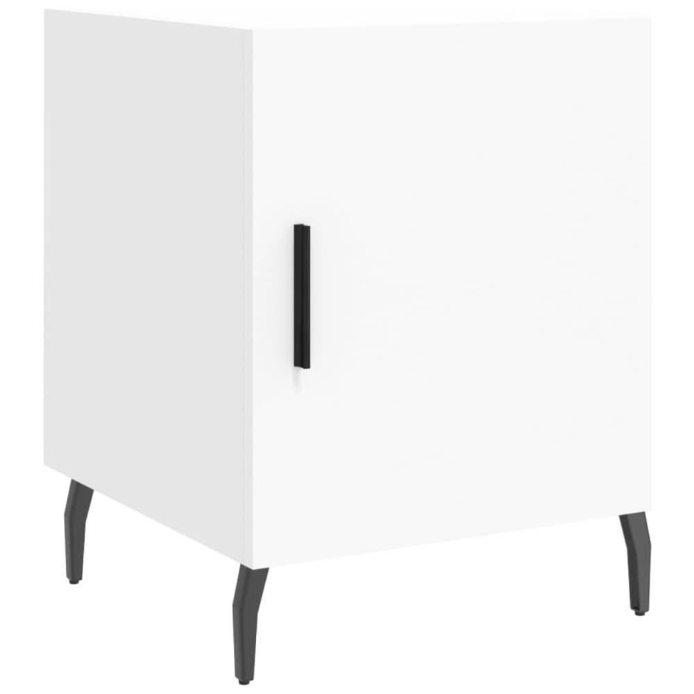 Comodino Bianco 40x40x50 Cm In Legno Multistrato - Foto 2