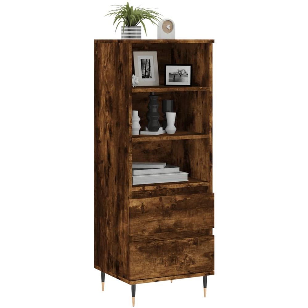 Credenza Rovere Fumo 40x36x110 Cm In Legno Multistrato - Foto 3