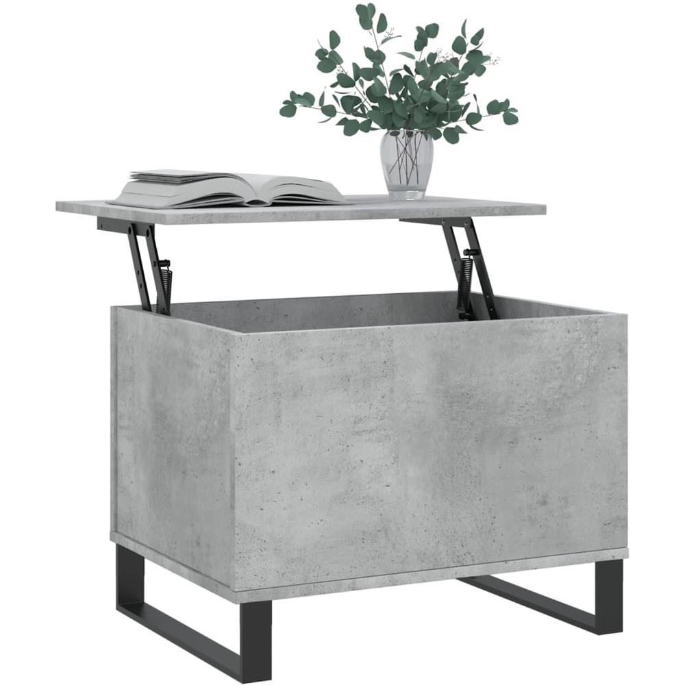 Tavolino Salotto Grigio Cemento 60x44,5x45 Cm Legno Multistrato - Foto 3