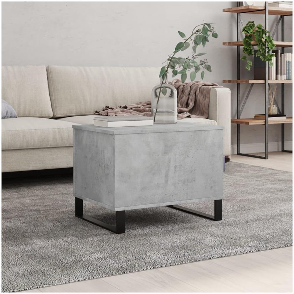 Tavolino Salotto Grigio Cemento 60x44,5x45 Cm Legno Multistrato - Foto 1