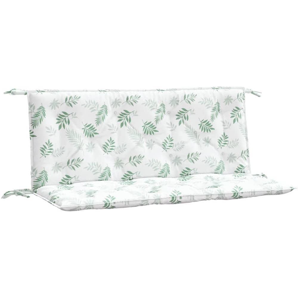 Cuscini Panca Giardino 2 Pz Motivo A Foglie 120x50x7 Cm Tessuto - Foto 2