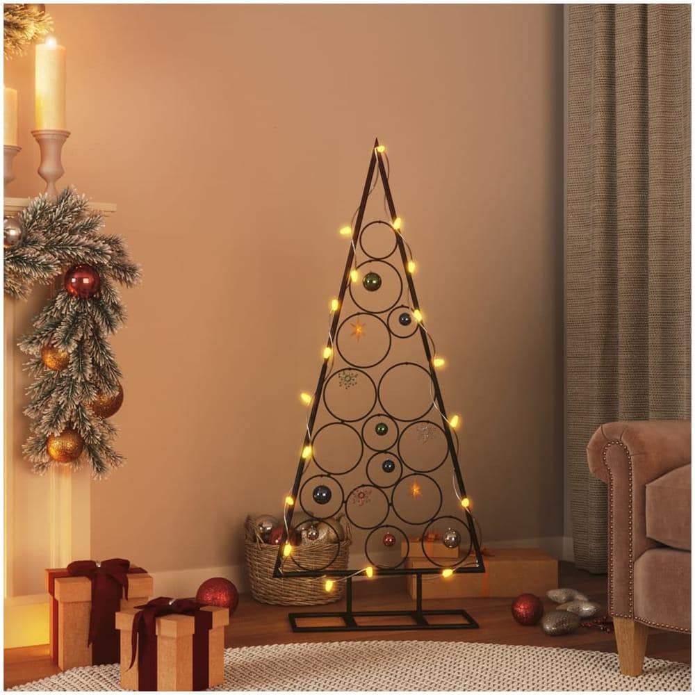 Albero di Natale Decorativo in Metallo Nero 125 cm - Foto 1