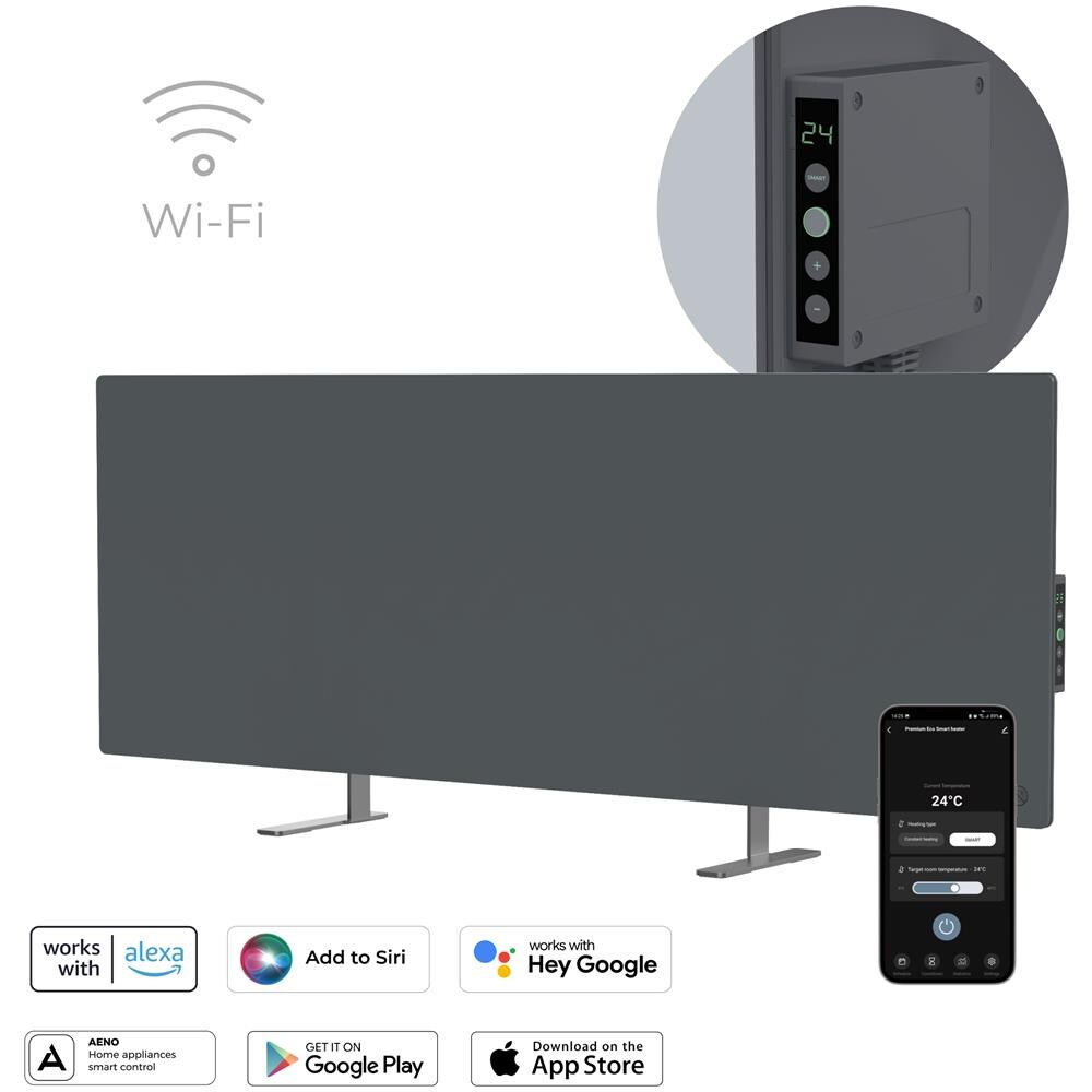 Stufetta Elettrica AGH0005S per Riscaldatore Ambiente a Infrarossi Potenza 760 W Colore Grigio - Foto 1