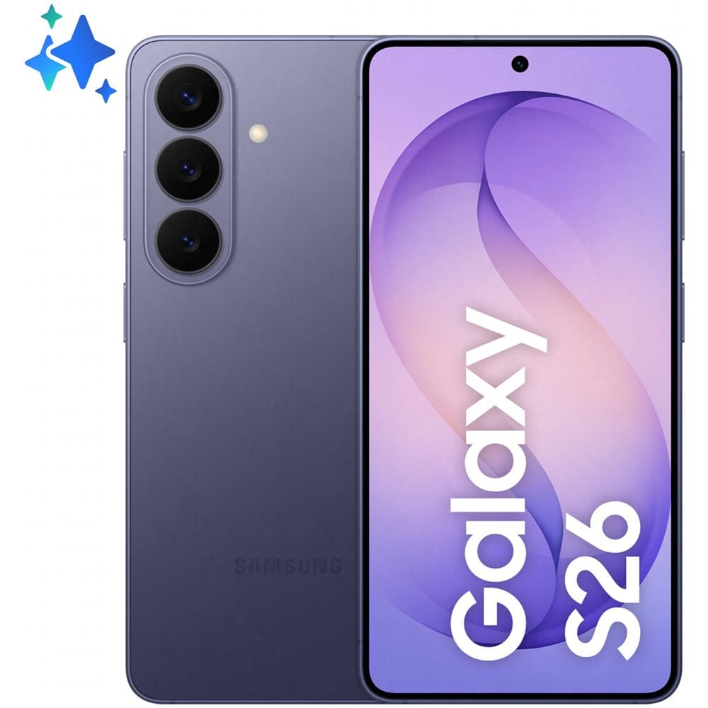 Galaxy S26 5G AI 512GB 12GB Ram Display 6.3" Dynamic Amoled 2X 120Hz Main Camera 50MP DualSim (nanoSim+eSim) Android 16 Exynos 2600 4300mAh Cobalt Violet Europa - Foto 1