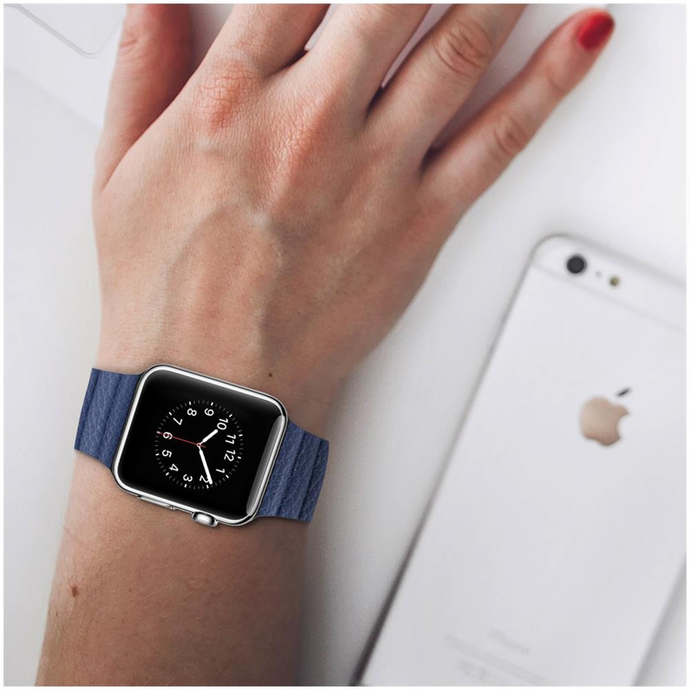 Avizar - Cinturino Apple Watch 42 E 44 Mm In Vera Pelle Martellata - Blu -  ePRICE
