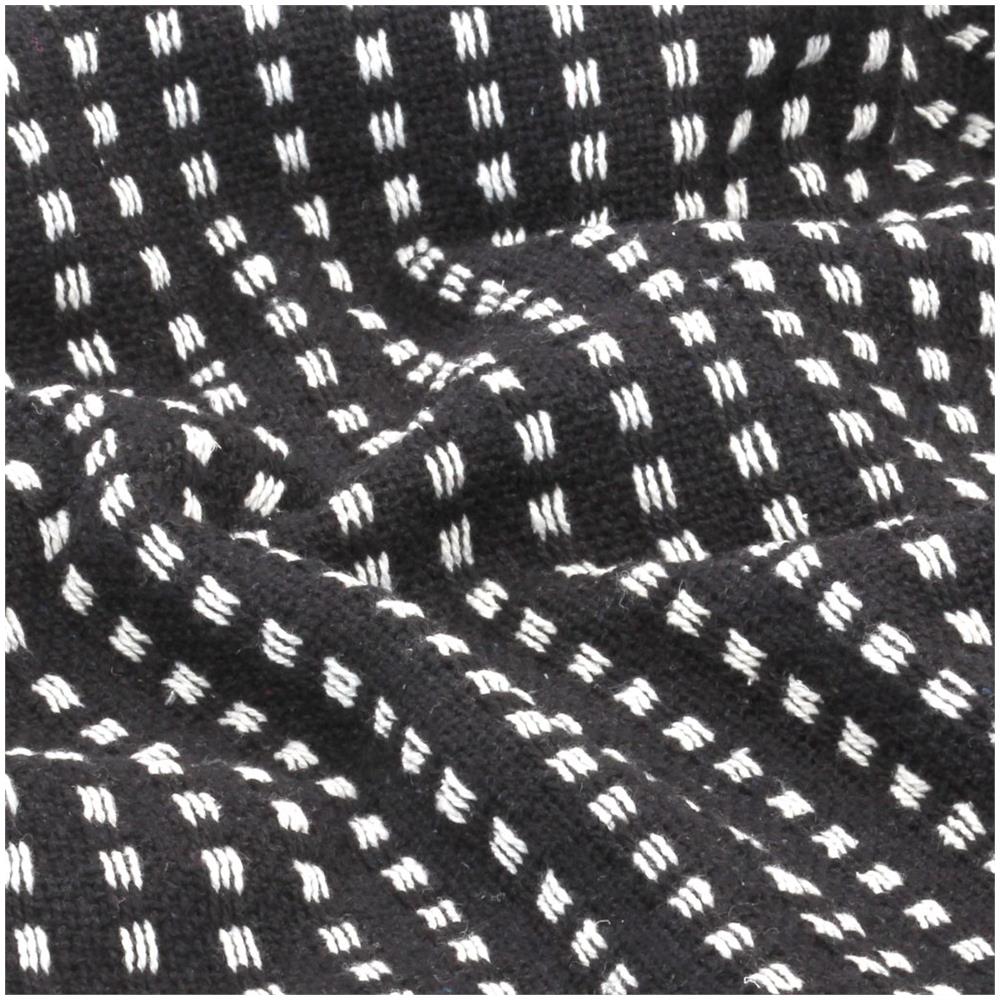 Copriletto in Cotone a Quadri 220x250 cm Nero - Foto 2