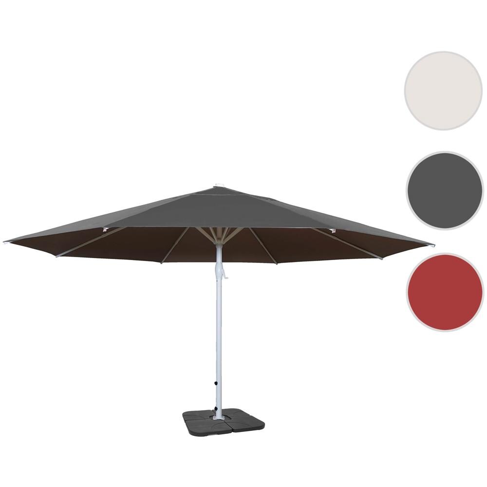 Ombrellone Giardino Spiaggia HWC-D14 Apertura A Manovella ø 300cm Senza Base Antracite 89070047
