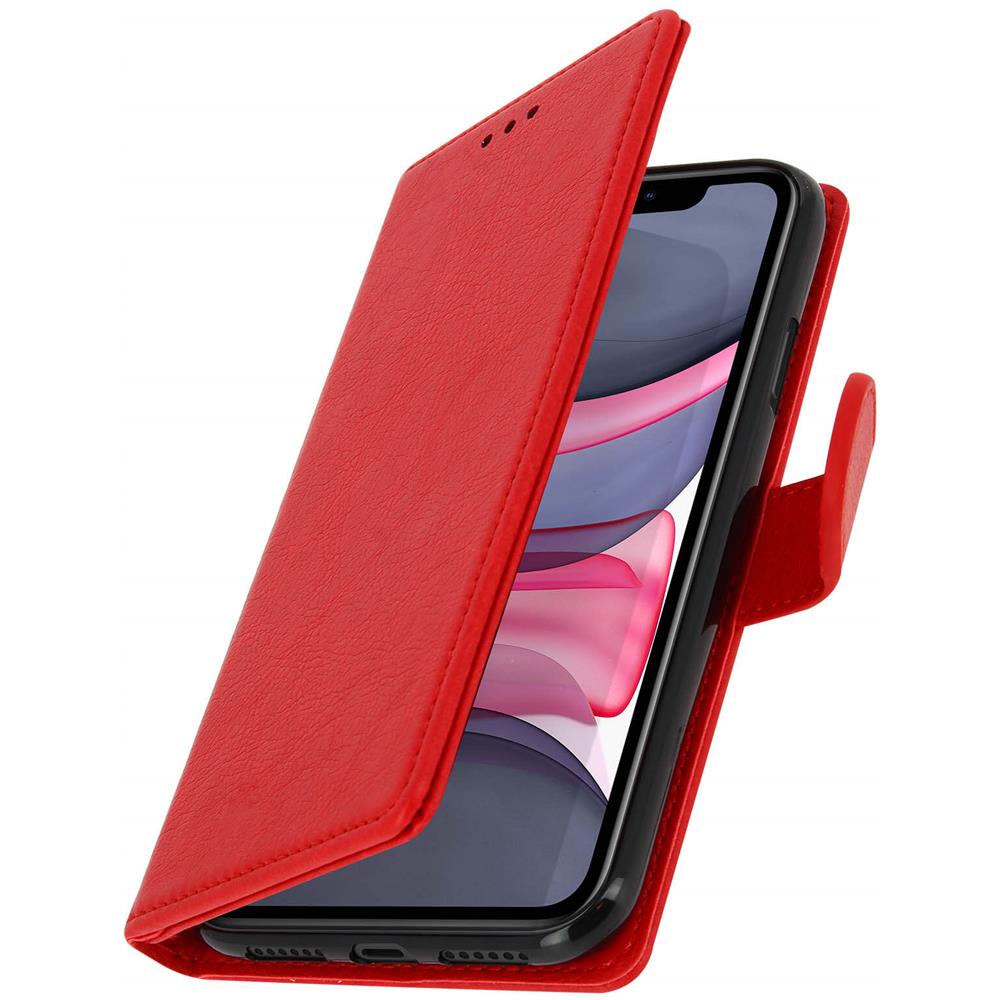 Custodia Apple Iphone 11 Portadocumenti Funzione Supporto Rosso - Foto 2