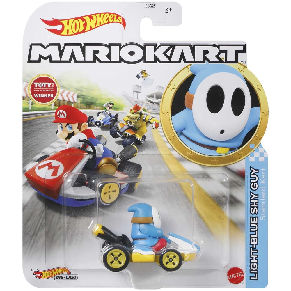 GRN21 Hot Wheels - Mario Kart: Light Blue Shy Guy, Standard Cart - Foto 4