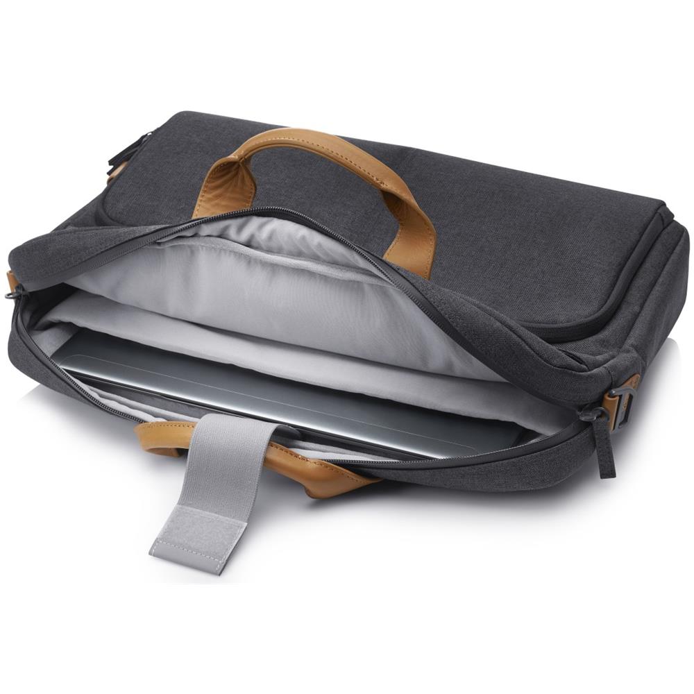 Borsa a Tracolla con Manici in Pelle Envy per Notebook fino a 15.6" (Finiture Beige) - Foto 2