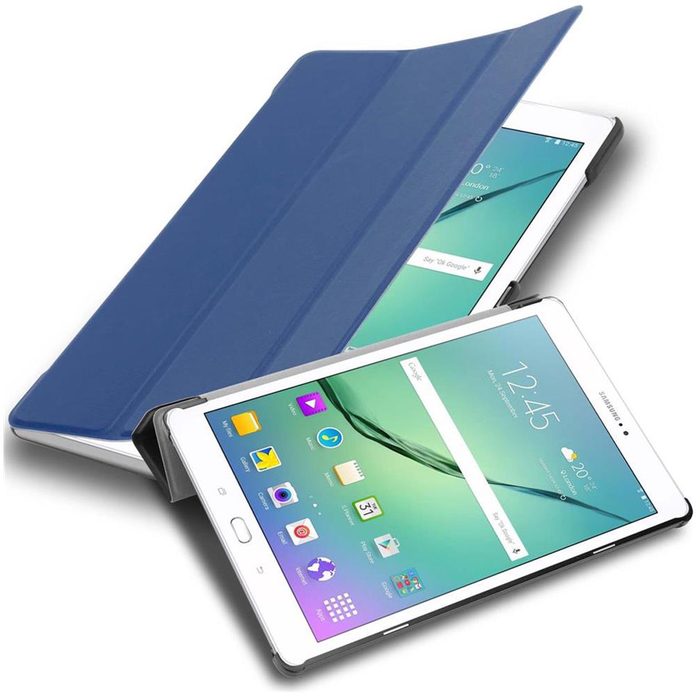 Cadorabo Custodia Per Tablet Compatibile Con Samsung Galaxy Tab S2 (9.7"" Zoll) Sm-t815n / T813n / T819n In Blu Scuro Jersey - Coperchio Protettiva Ultra Sottile Con Funzione Auto Wake Up E Stand - Foto 1