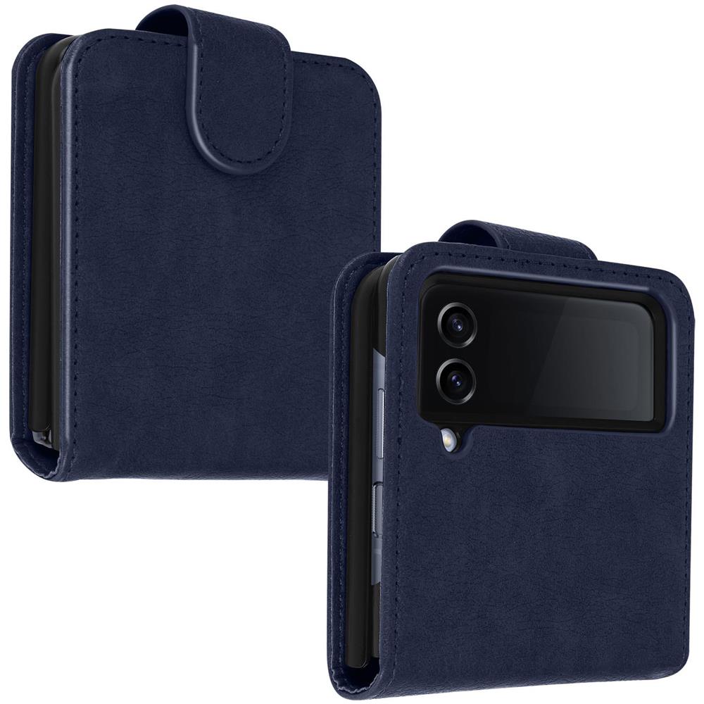 Cover Per Samsung Galaxy Z Flip4, Copertina Con Linguetta Magnetica Blu - Foto 2