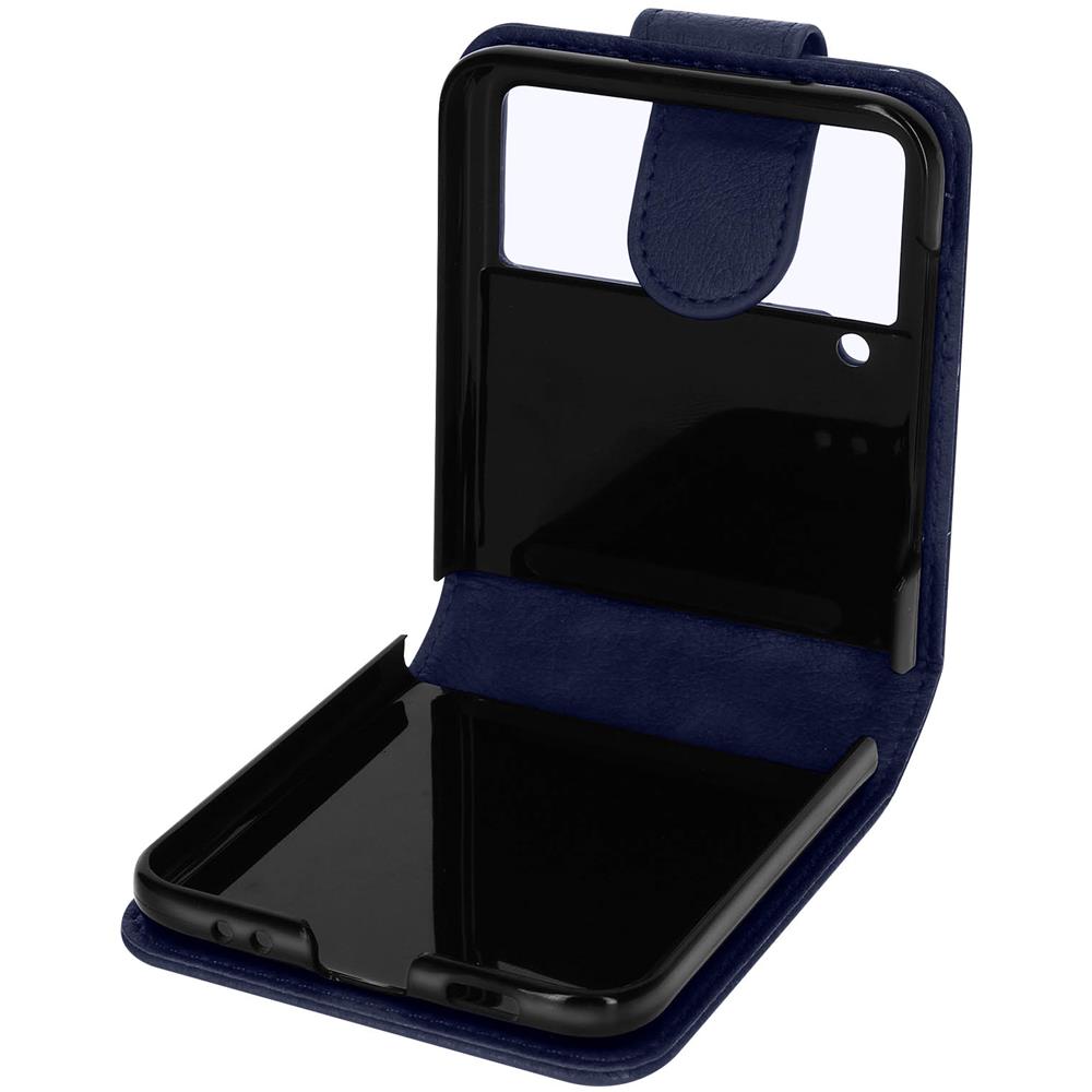 Cover Per Samsung Galaxy Z Flip4, Copertina Con Linguetta Magnetica Blu - Foto 1