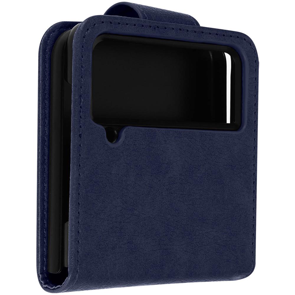 Cover Per Samsung Galaxy Z Flip4, Copertina Con Linguetta Magnetica Blu - Foto 5