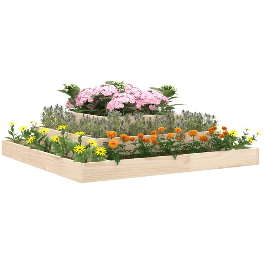 Fioriera 110x110x27 Cm In Legno Massello Di Pino - Foto 2