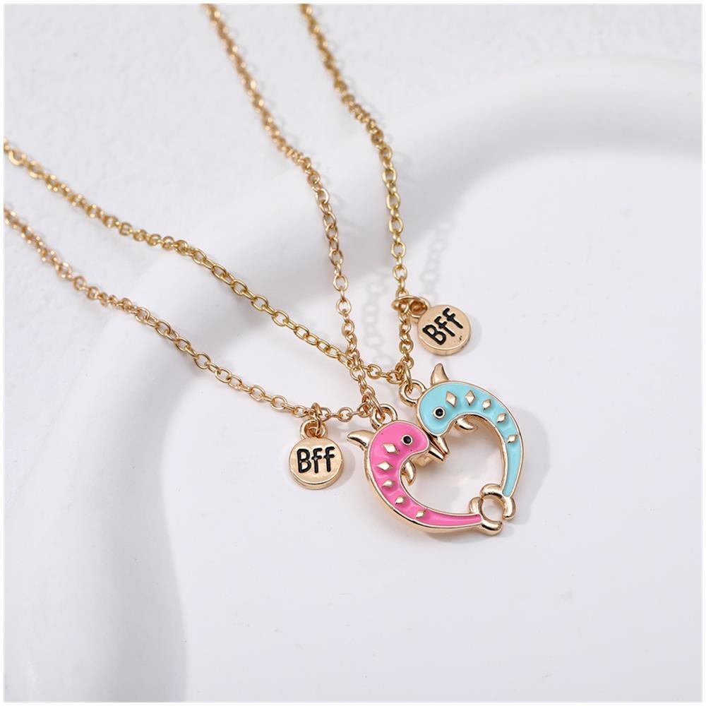 Set Di 2 Collane Con Cuore Di Delfino Gold - Foto 5