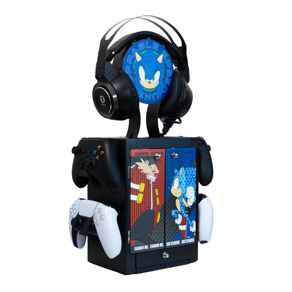 Sega - Armadietto Da Gioco Ufficiale Di Sonic The Hedgehog Per 4 Controller - 10 Giochi - 1 Auricolare - Foto 1