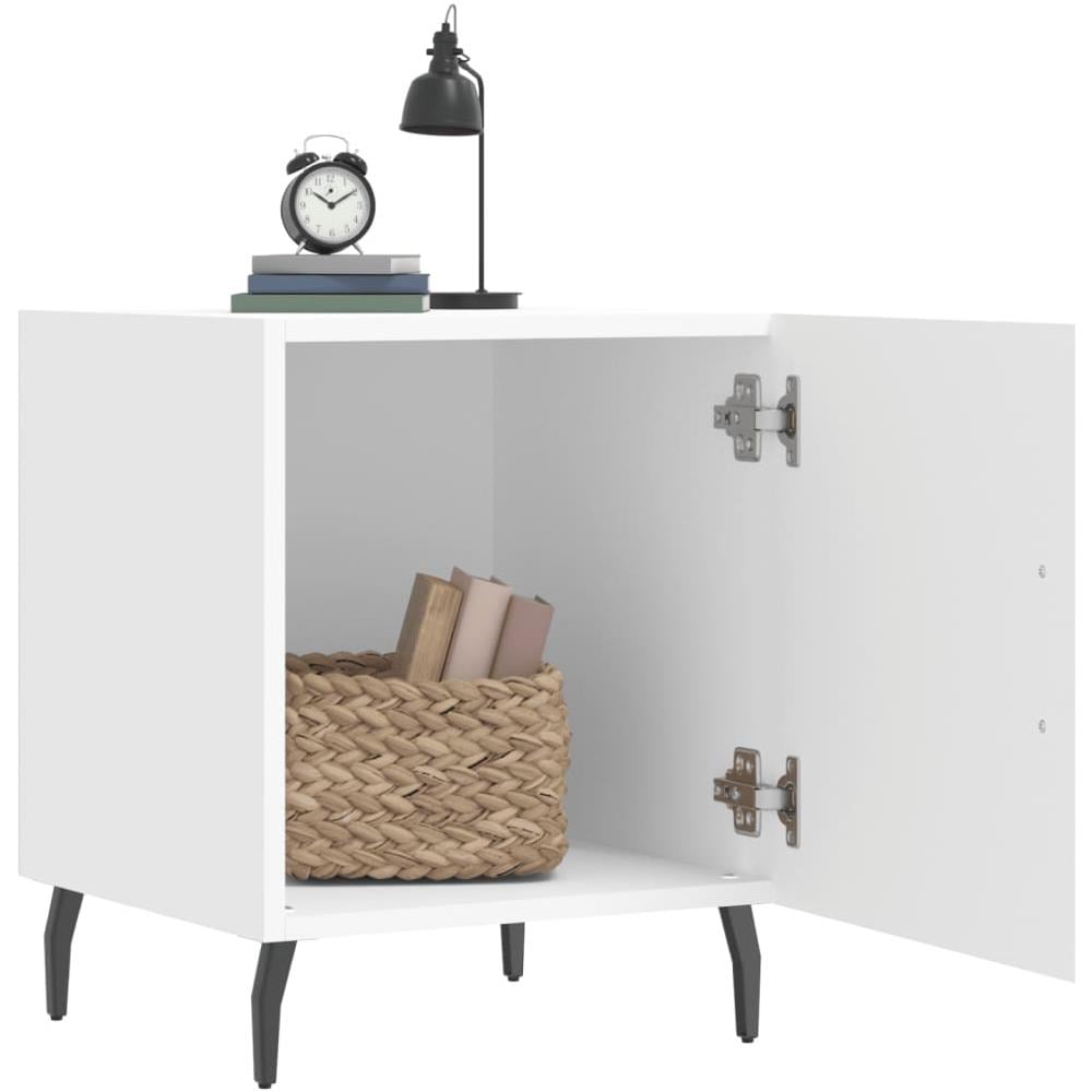 Comodini 2 Pz Bianchi 40x40x50 Cm In Legno Multistrato - Foto 3
