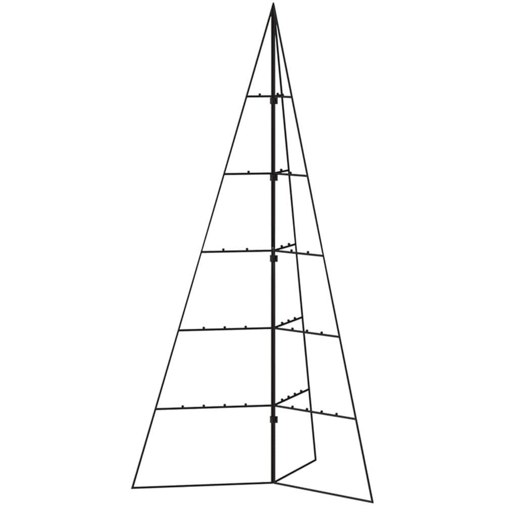 Albero Di Natale Decorativo In Metallo Nero 100 Cm - Foto 2