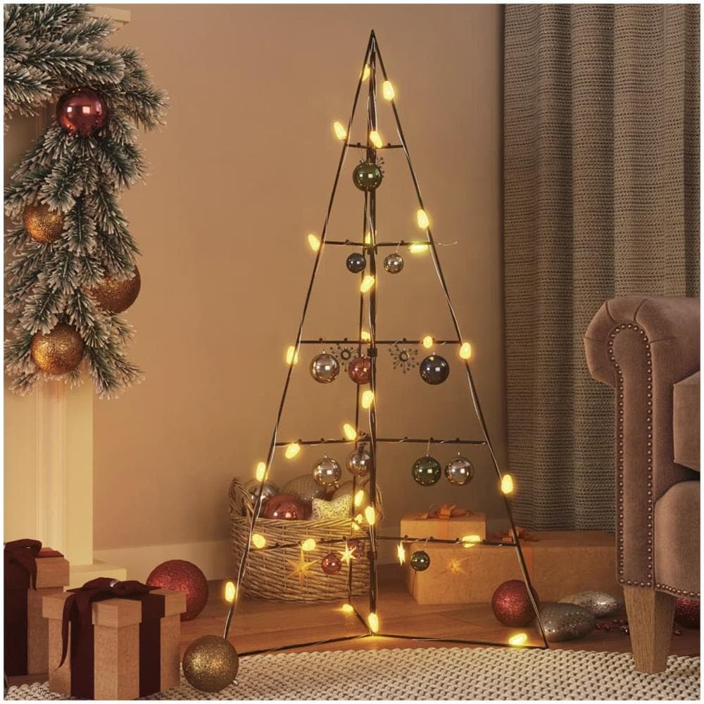 Albero Di Natale Decorativo In Metallo Nero 100 Cm - Foto 1