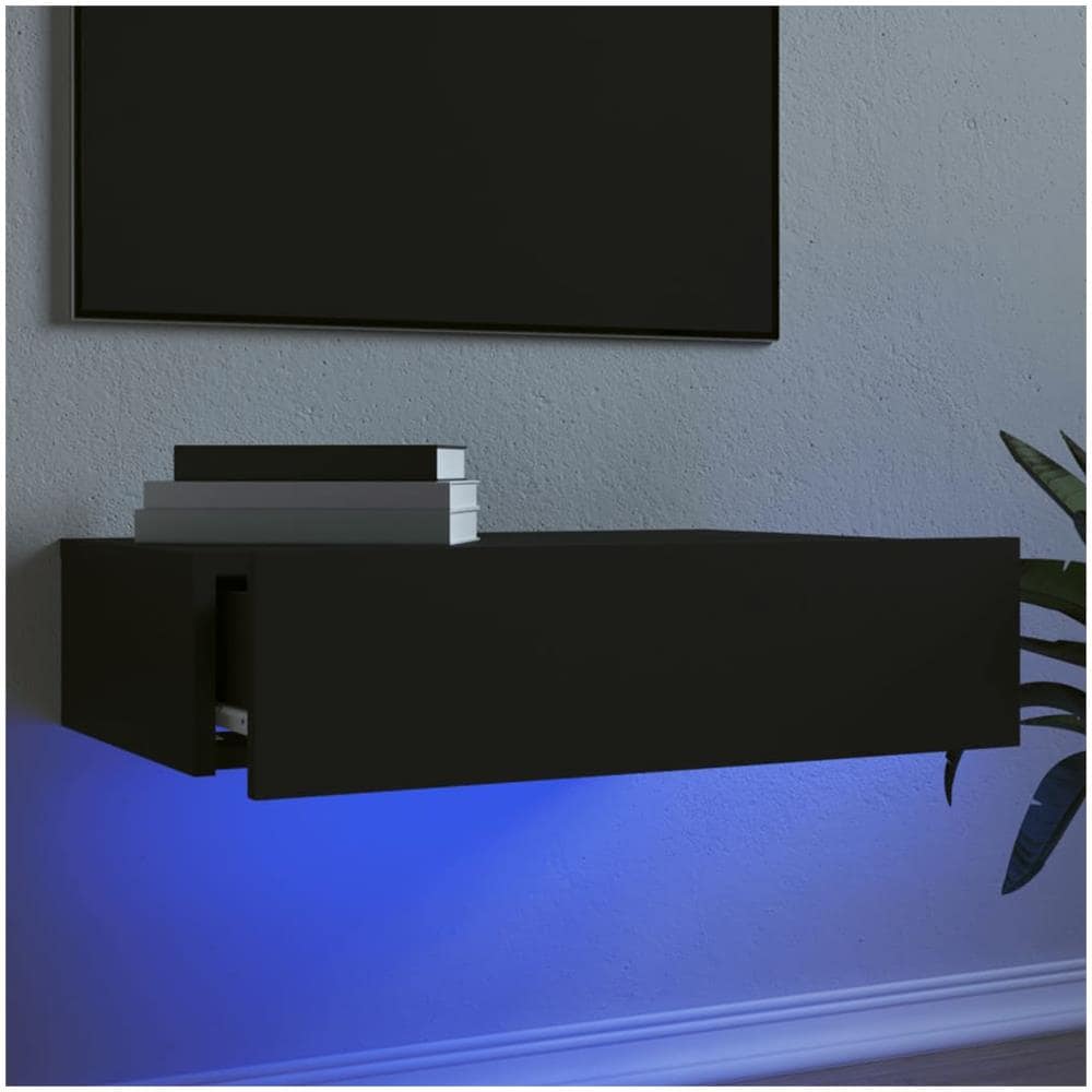 Mobile Porta Tv Con Luci Led Nero 60x35x15,5 Cm - Foto 1