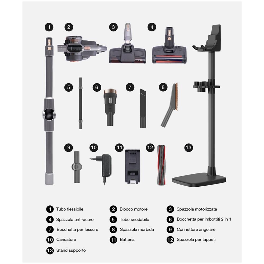 H10 Pro Scopa Ricaricabile 2 in1 senza Sacco Potenza 650 W Colore Grigio - Foto 11