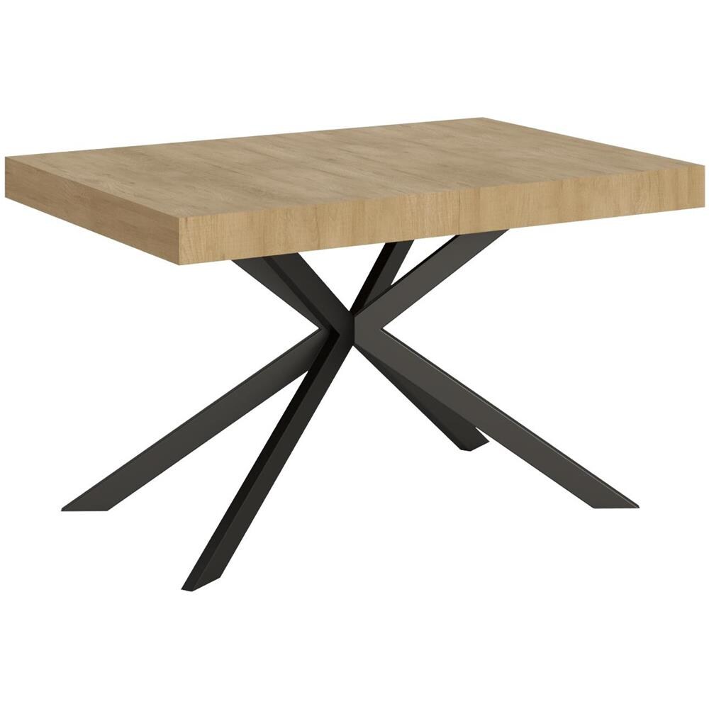 Tavolo allungabile 90x120/224 cm Plaker quercia natura gambe antracite - Foto 1