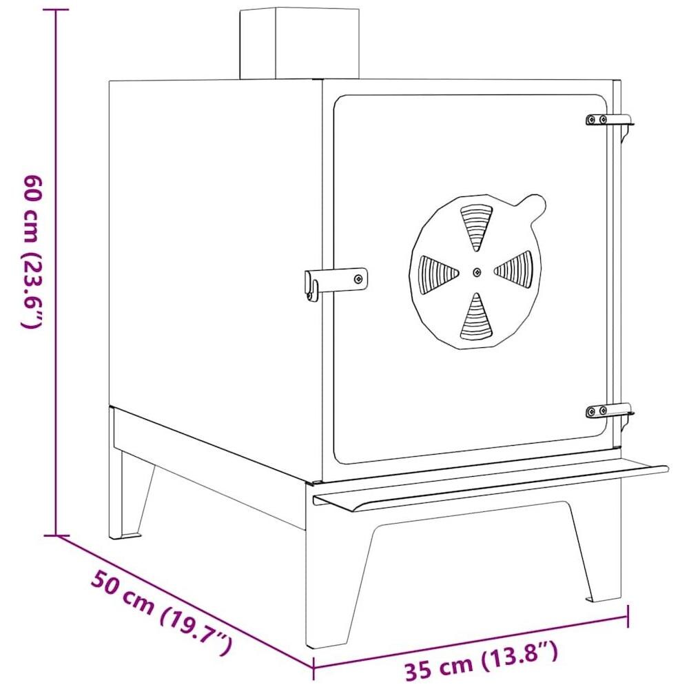 Stufa da Campeggio 35x50x60 cm in Acciaio Corten - Foto 10