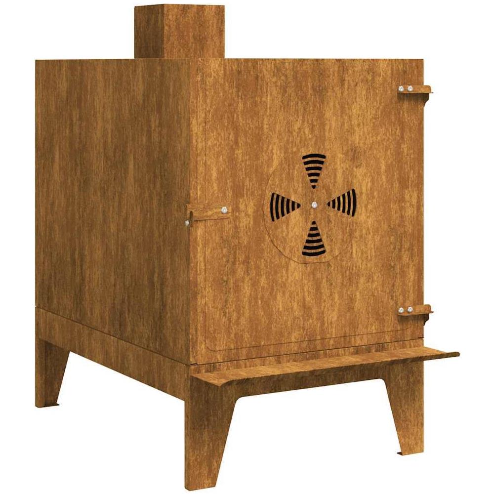 Stufa da Campeggio 35x50x60 cm in Acciaio Corten - Foto 1