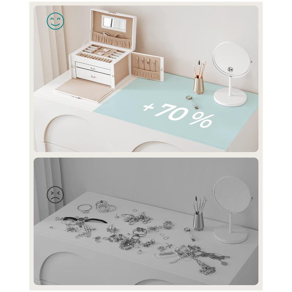 Portagioie con specchio, elegante contenitore per oggetti di valore - JBC121W - Foto 2