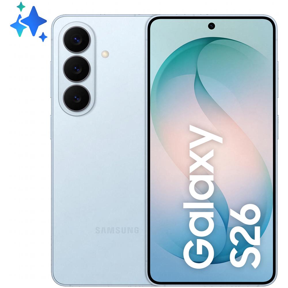 Galaxy S26 5G AI 512GB 12GB Ram Display 6.3" Dynamic Amoled 2X 120Hz Main Camera 50MP DualSim (nanoSim+eSim) Android 16 Exynos 2600 4300mAh Sky Blue Europa - Foto 1