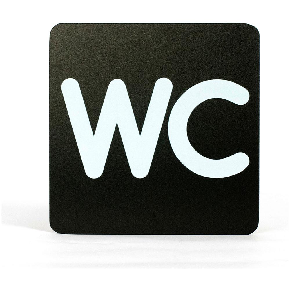 Segnaletica Targa Wc Bagno Pittogrammi 16X16 Con Adesivo - Foto 1