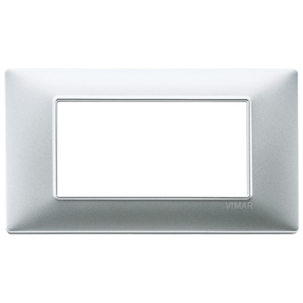 Placca 4 Moduli Argento Opaco Plana 14654.20 - Foto 5
