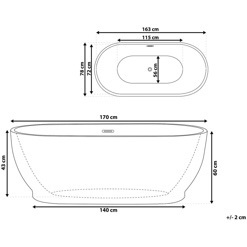 Vasca Da Bagno Freestanding Bianca Levera - Foto 2