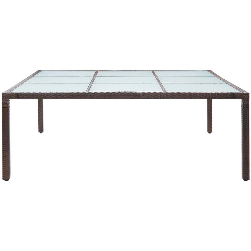 Tavolo Da Giardino Marrone 200x200x74 Cm In Polyrattan - Foto 2