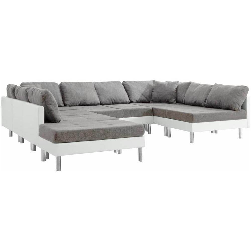 Divano Componibile In Similpelle Bianco - Foto 2