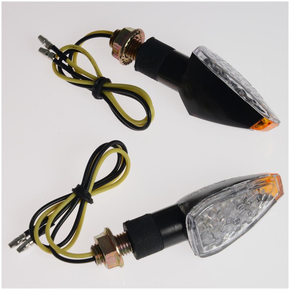 Coppia Frecce Moto Led Indicatori Direzione Sport Universali Doppia Lente Nero - Foto 2