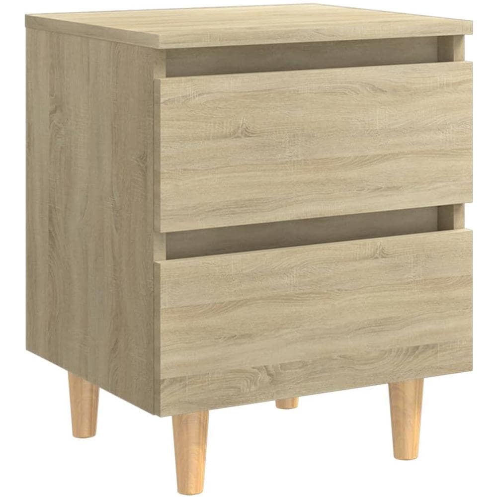 Comodino con Gambe in Pino Massello Rovere Sonoma 40x35x50 cm - Foto 2