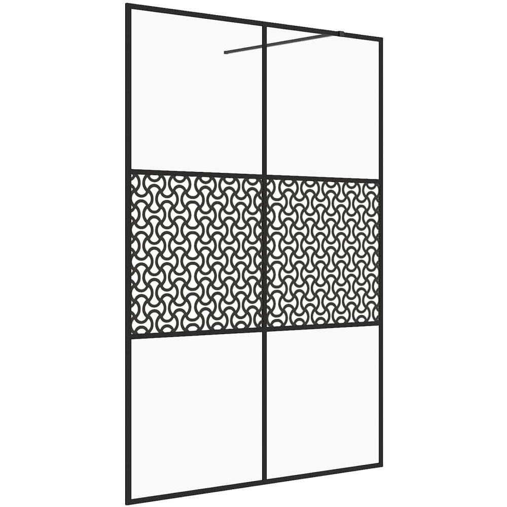 Parete Per Doccia Walk-in Vetro Trasparente Esg 140x195cm Nera - Foto 2
