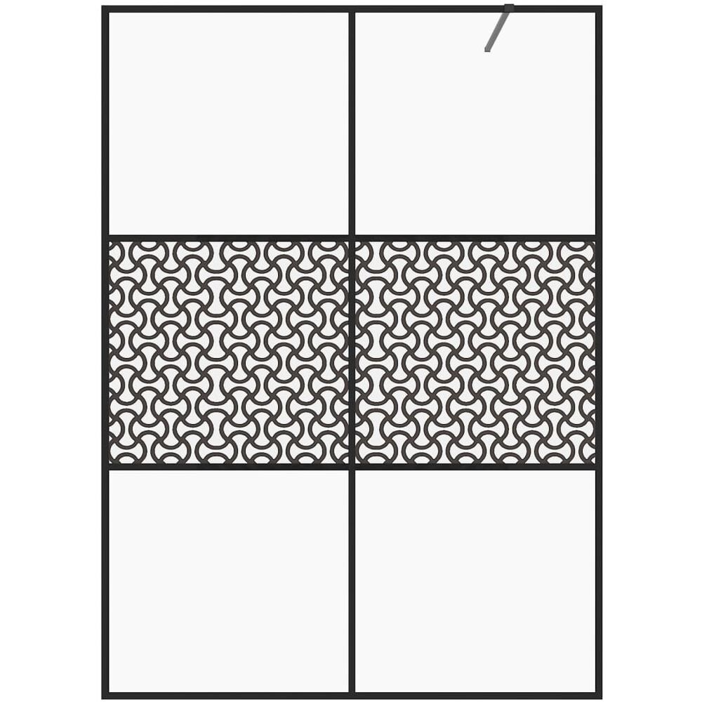 Parete Per Doccia Walk-in Vetro Trasparente Esg 140x195cm Nera - Foto 3