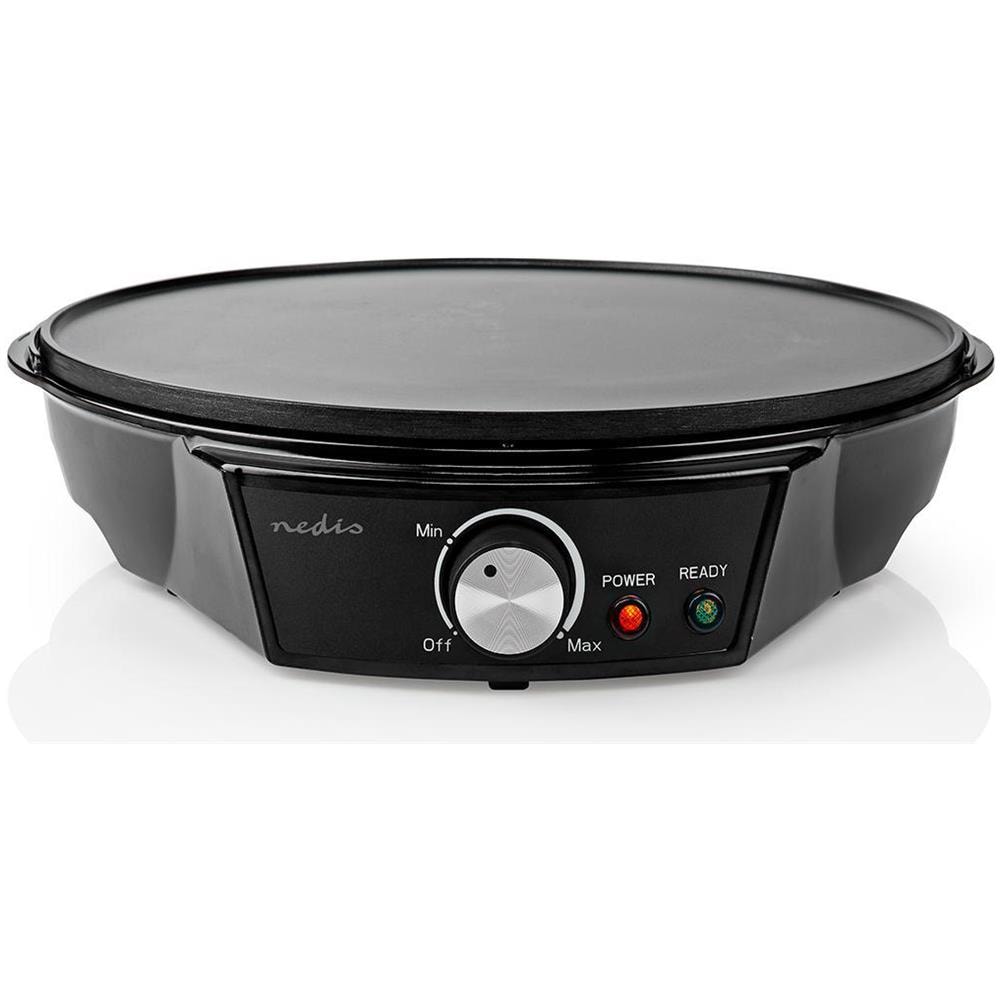 Creperie Elettrica Diametro: 300 Mm | 1200 W | Rivestimento Antiaderente | Impostazione Della Temperatura | Indicatore Luminoso / Spia | Nero | Metallo - Foto 2