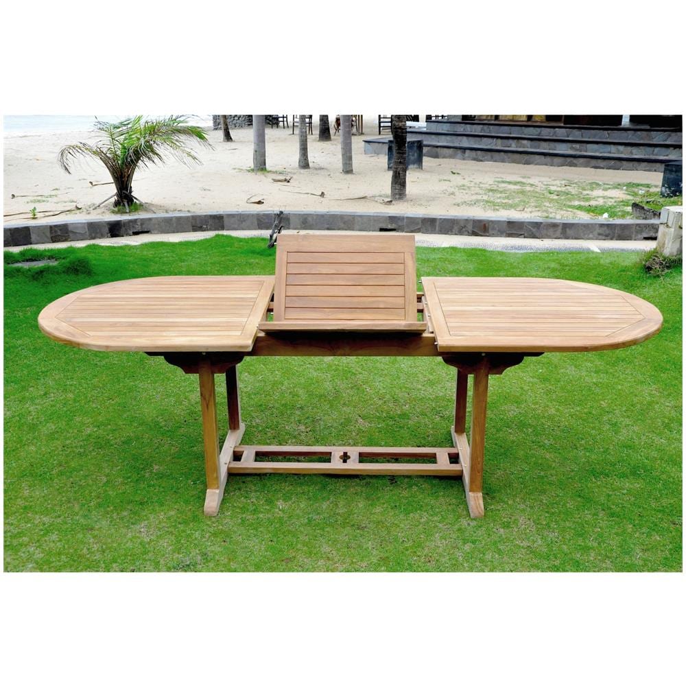 Tavolo Da Giardino Allungabile 10 Posti In Teak Grezzo Kajang - Foto 1