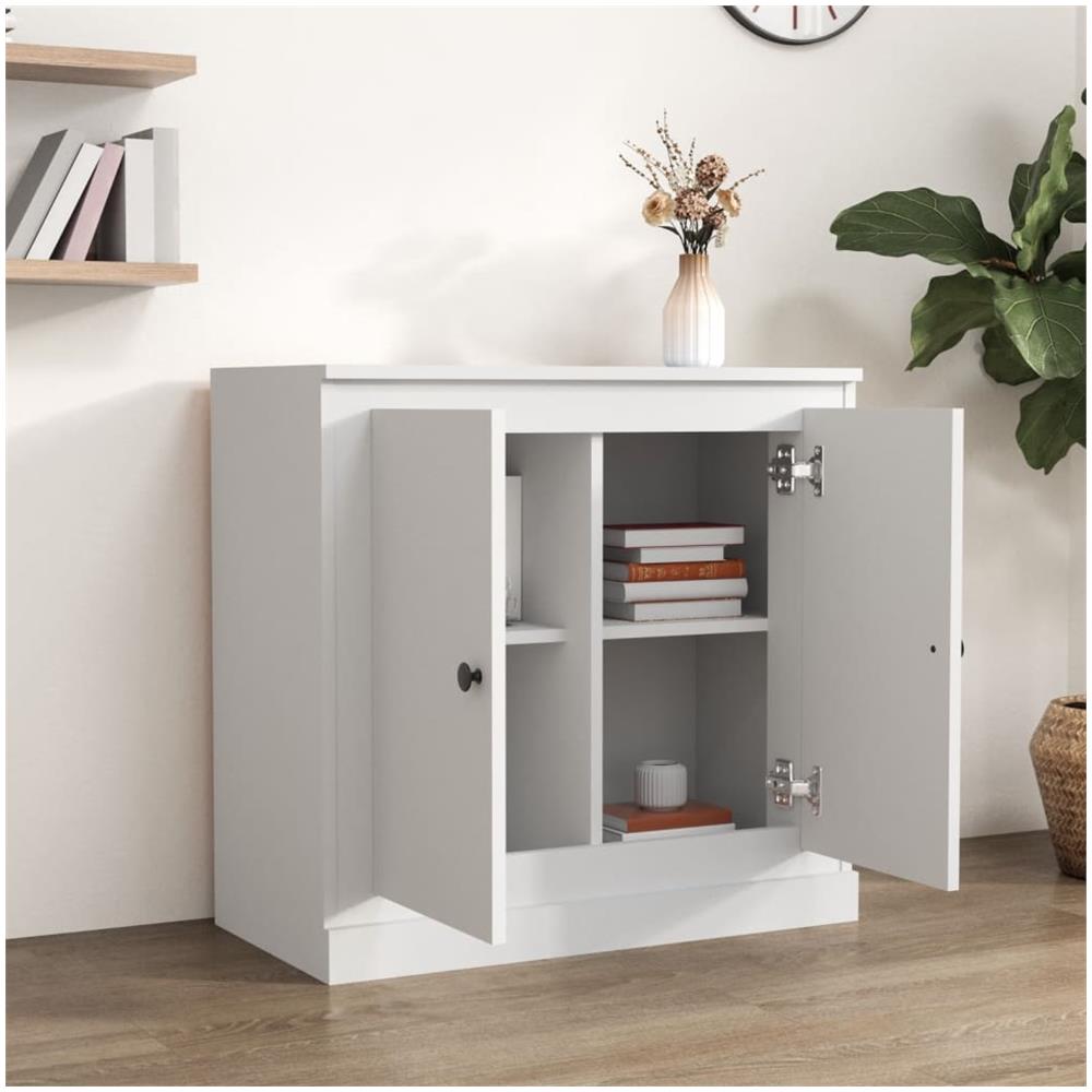 Credenza Bianca 70x35,5x67,5 Cm In Legno Multistrato - Foto 3