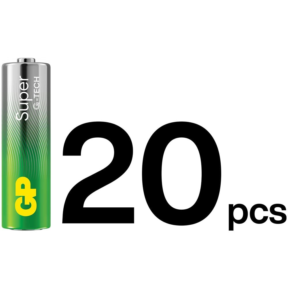 Confezione 20 Batterie Gp Super Alcaline Stilo Aa 15a /lr6 - Foto 2