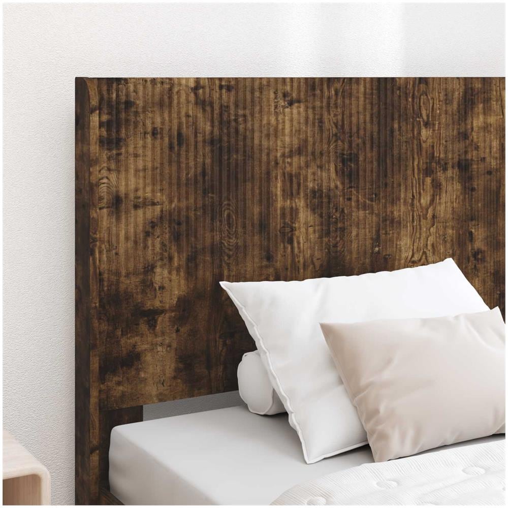 Struttura del letto con stoccaggio e testata Rovere Fumo - Foto 2