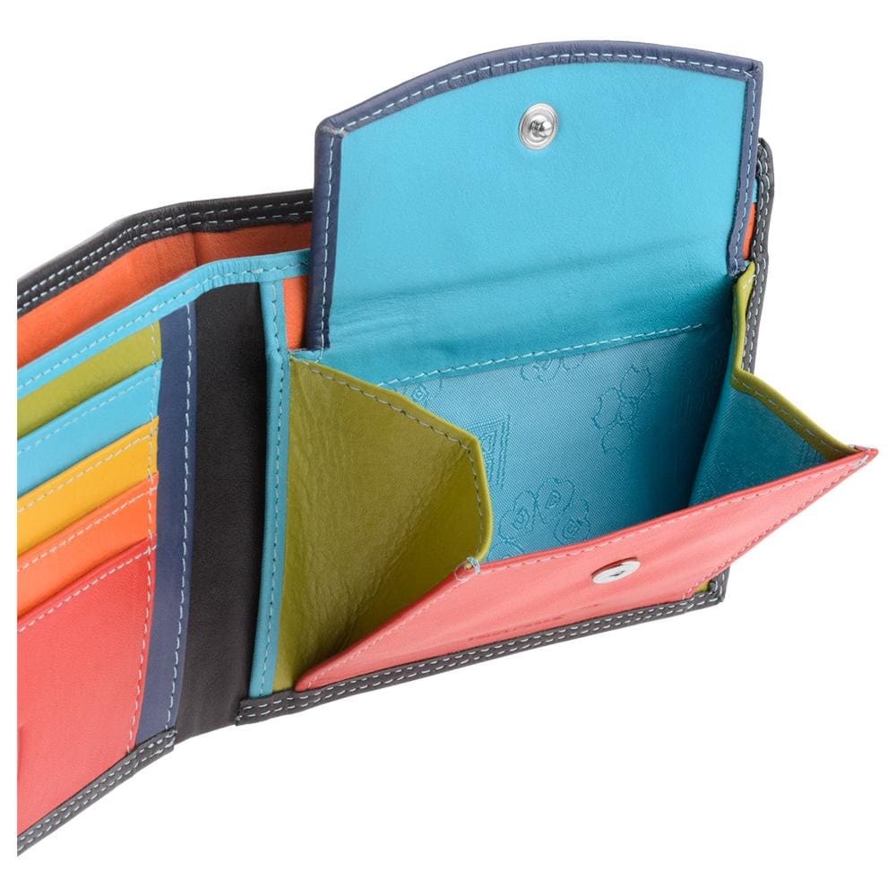 Portafoglio Uomo In Pelle Nappa Colorato Con Portamonete E Porta Carte Nero - Foto 2
