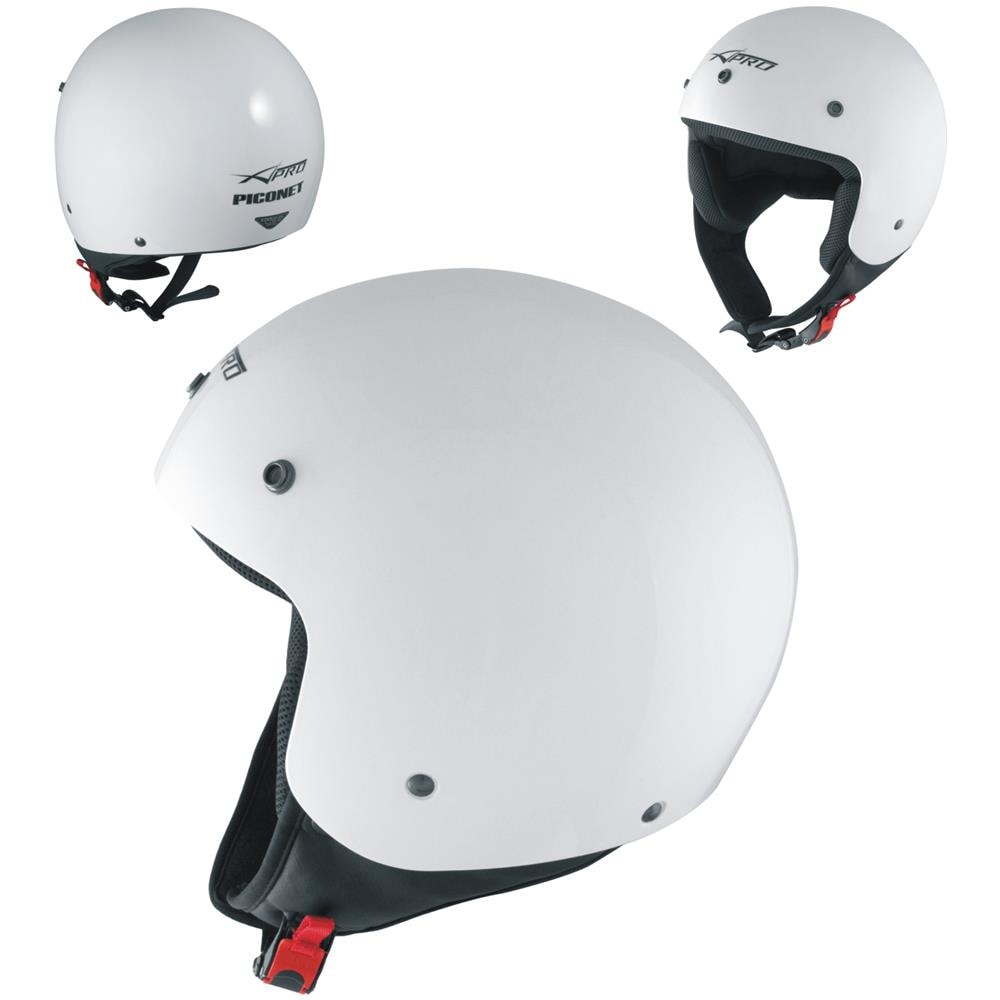 Piconet Casco Jet Frontino Moto Scooter Quad Custom Bianco Ece 22-05 Taglia M - Foto 1