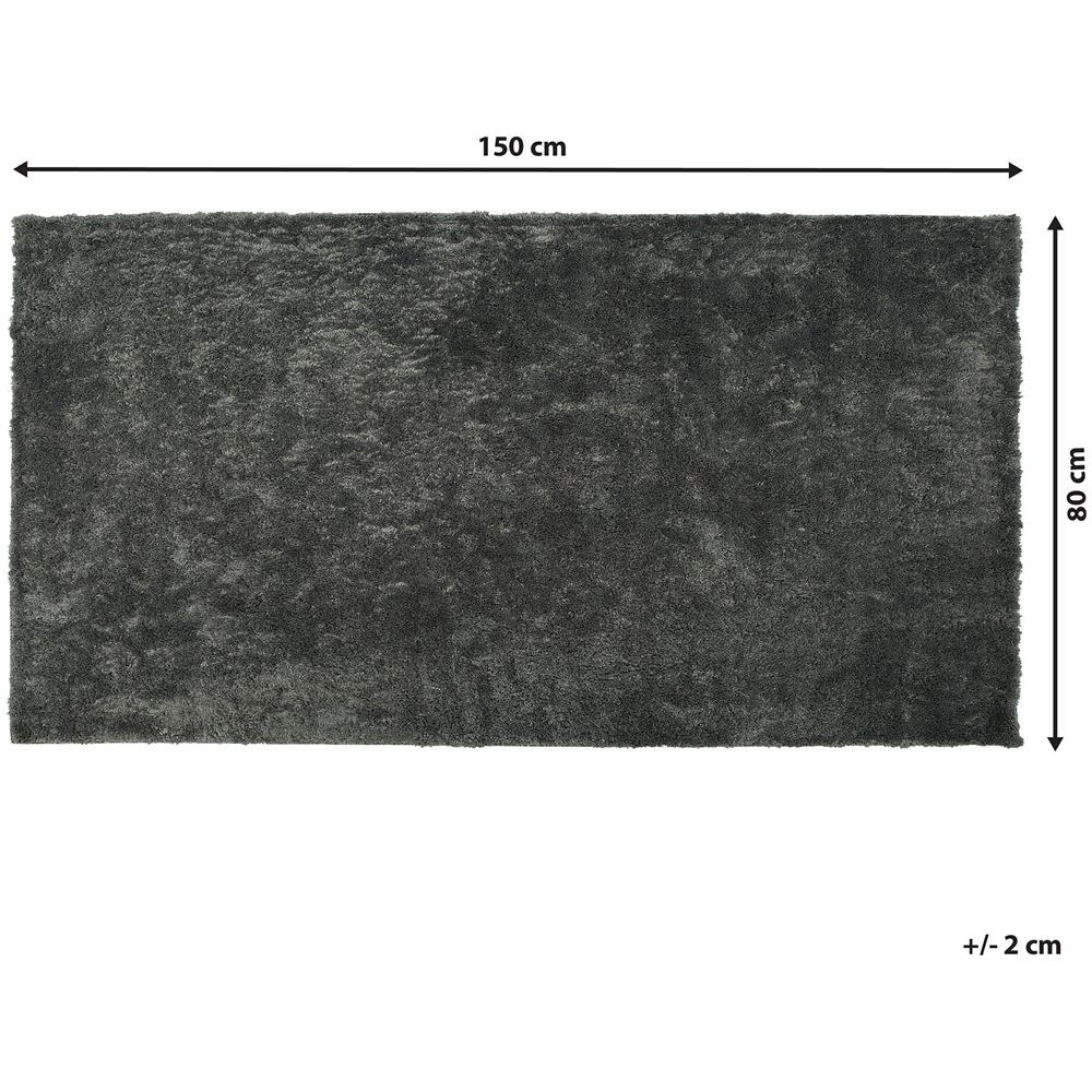Tappeto Shaggy Grigio Scuro 80 X 150 Cm Evren - Foto 2